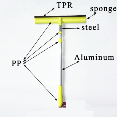 professional window cleaning tools, floor squeegee with rubber blade